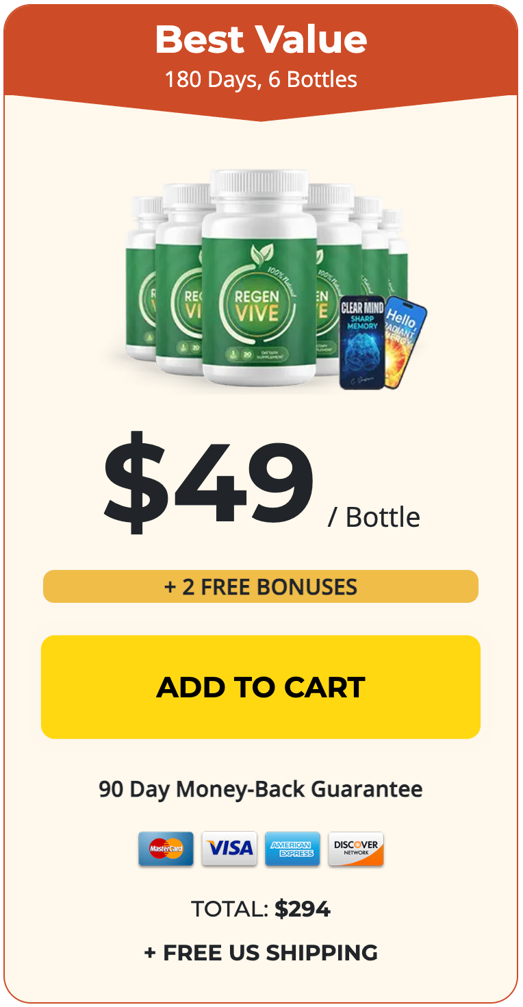 RegenVive Buy 6 Bottles